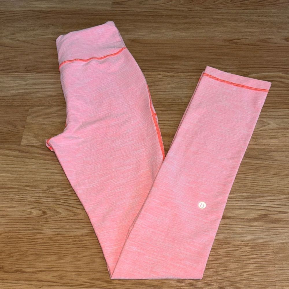 Lululemon Athletica Leggings with Orange Accents - Picture 3 of 6